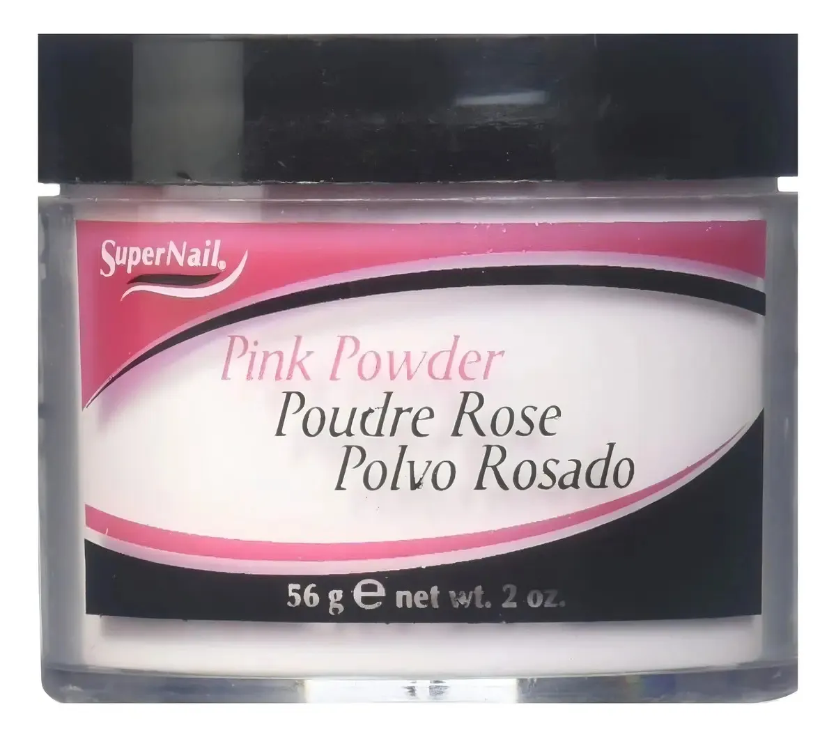 Polvo Acrílico Super Nail Rosa Holográfico Para Manicura 56g