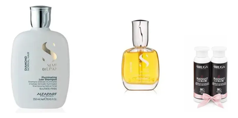 Kit Shampoo Alfaparf Diamond 250ml Y Oleo Cristalli 50ml