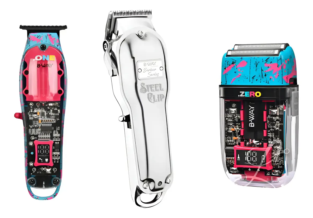 Kit Bway Barbero Steel Clip, One Trimmer Y Zero Shaver Kit