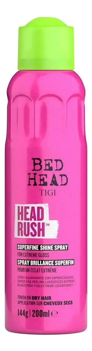 Tigi Bed Head Headrush  200ml Spray Liviano Brillo Extremo 1