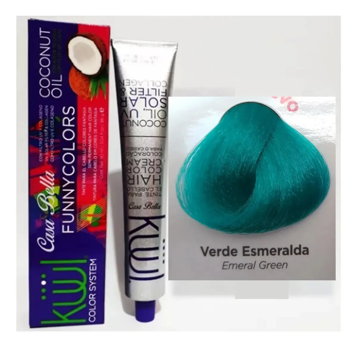 Kuul Tinte Funny Colors Verde Esmeralda 90ml. 1