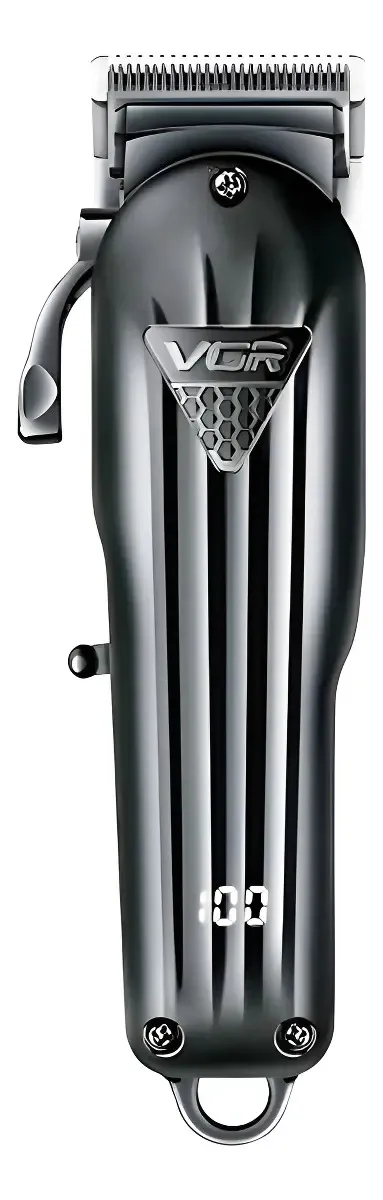 Maquina De Peluqueria Vgr 282 Negra Con Pantalla Negro