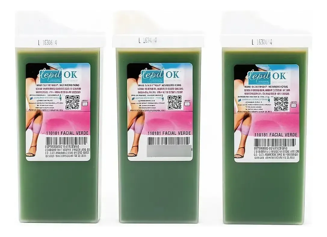 Kit 3 Ceras Para Depilacion Facial Roll-on Depil Ok