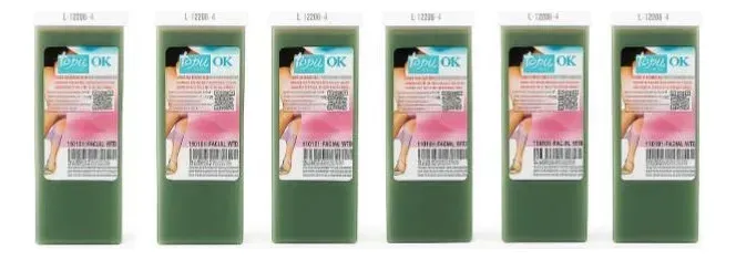 Kit 6 Ceras Para Depilacion Facial Roll-on Depil Ok
