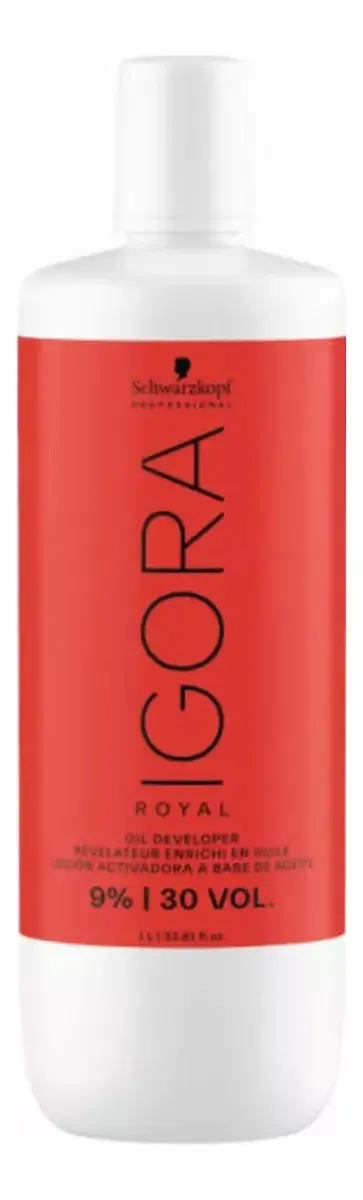 Oxidante Activador Schwarzkopf Igora Royal 30 Volúmenes 1l Sin Tono