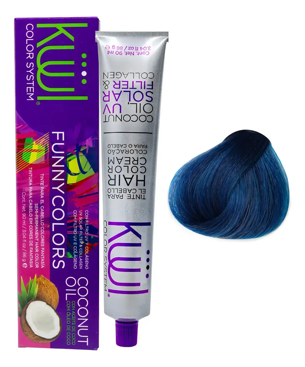 Tinte Profesional Kuul Varios Tonos Colores Fantasía Tono Azul Jeans 1