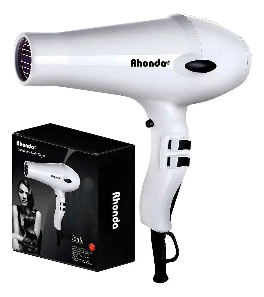 Secador De Pelo Rhondaionic Zssw3000/zssw300b Blanco